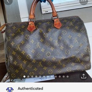 Louis Vuitton monogram Speedy 35 satchel bag
